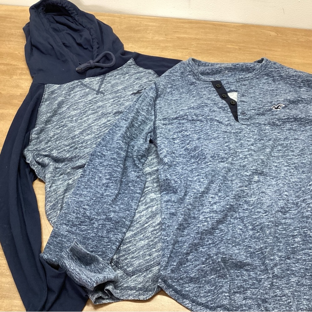 Hoodie and a Henley long sleeve shirt lot of 2 Hollister